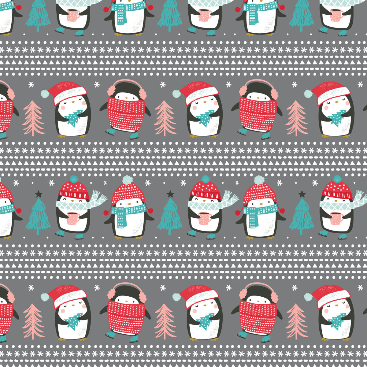 Snow Day Stripe | Merry Penguins