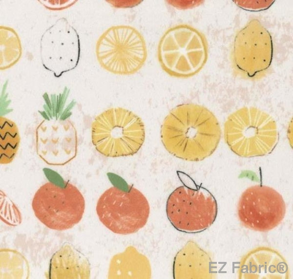 Tropical Splash Cream Minky By EZ Fabric 