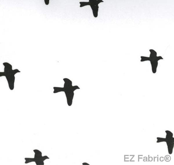 EZ Birds White on Minky Fabric by EZ Fabric