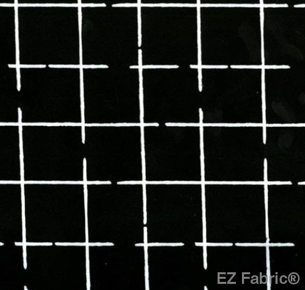 EZ Grid Black on Minky Fabric by EZ Fabric