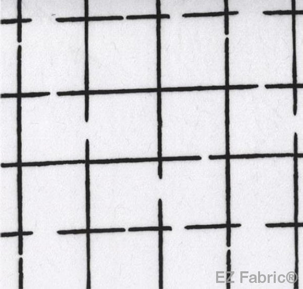 EZ Grid White on Minky Fabric by EZ Fabric