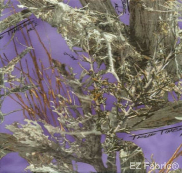 True Timber Green on Purple Fabric by EZ Fabric